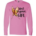 thumbnail image 3 of Inktastic West Virginia Girl- Butterfly Long Sleeve T-Shirt, 3 of 5
