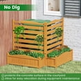 thumbnail image 2 of Gymax Air Conditioner Fence w/Planter Box 2-Panel Freestanding Wood Privacy Screen, 2 of 9