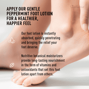 Just Nutritive Peppermint Foot Lotion for Healing & Soothing with Shea Butter, 8 oz