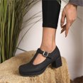 thumbnail image 4 of B91xZ Chaussures Plates pour Femmes Bout Rond Extensible Mode Décontractée Fête Chaussures Plates, Noir 6.5, 4 of 5