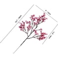 thumbnail image 2 of 6pcs Peacock Artificial Flowers Silk Babys Breath Gypsophila 19.7" for Home Kitchen Decor, 2 of 5