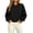 Black, variant on Horkkom Sweatshirt for Women Long Sleeve Solid Color Crewneck Sweatshirt Casual Pullover Cropped Sweatshirts, S-2XL