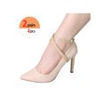 thumbnail image 4 of INSPIRE CHIC Women's Shoe Straps Detachable Ankle Crossover Shoe Laces with Buckle 2 Pairs Matte Apricot 58cm/22.83", 4 of 4