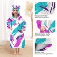 thumbnail image 3 of FORMRS Wearable Blanket Hoodie with Sleeves for Kids Cozy Flannel Sweatshirt, Abstract Drawing, 3 of 7