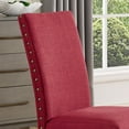 thumbnail image 3 of Roundhill Furniture Biony Fabric Dining Chairs with Nailhead Trim, Set of 2, Red, 3 of 6
