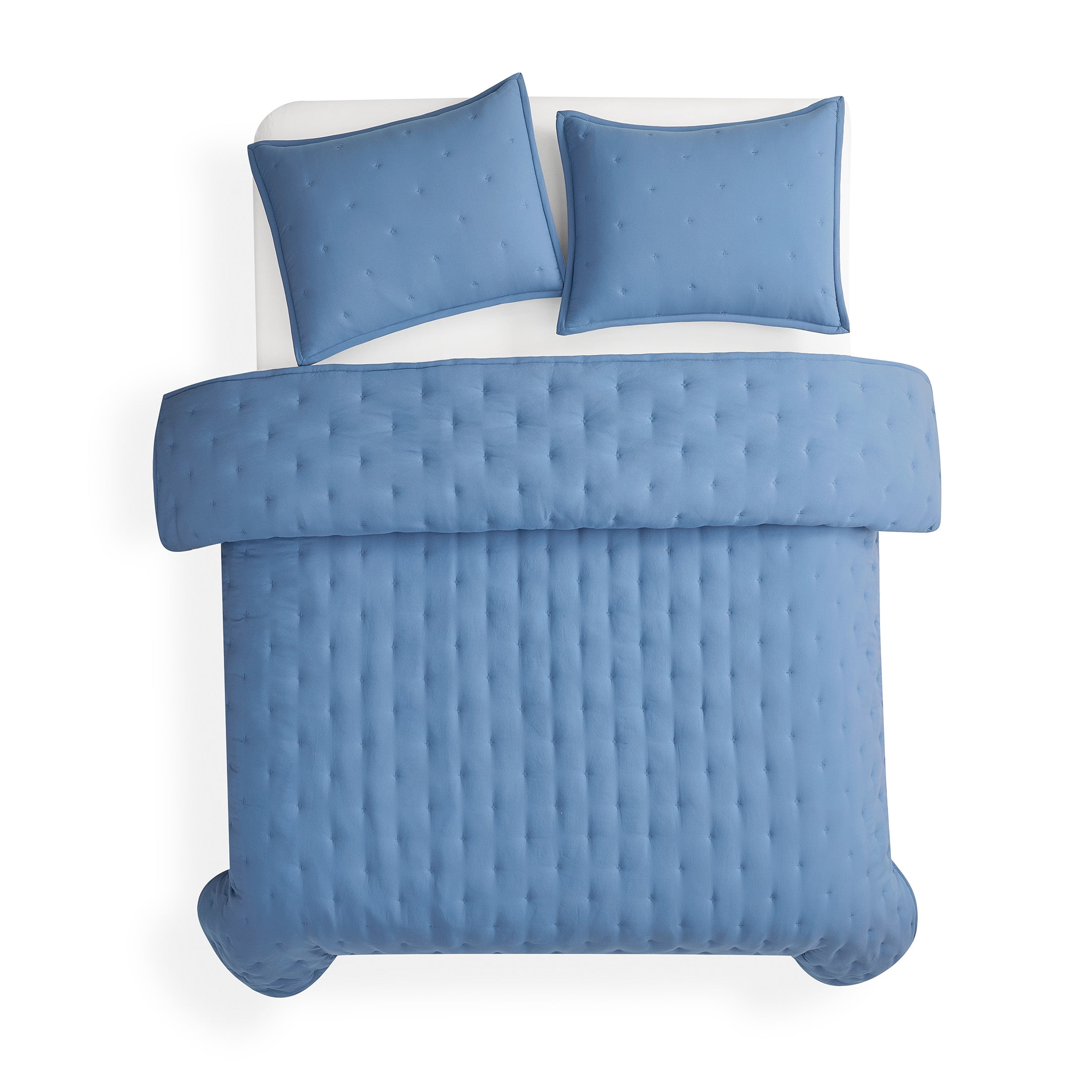 Mainstays King Comforter Set, Soft Lightweight & All Season, 3-Piece, Blue
