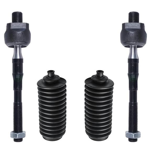 Detroit Axle - 4pc Front Inner Tie Rods w/Rack Boots for 2006 2007 2008 2009 2010 Infiniti M35 M45