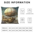 thumbnail image 5 of Shangniulu Vintage Steampunk Airship Decorative Throw Pillow Cover Square Cushion Cases Printed Pillowcase for Couch Sofa Living Room, 5 of 5