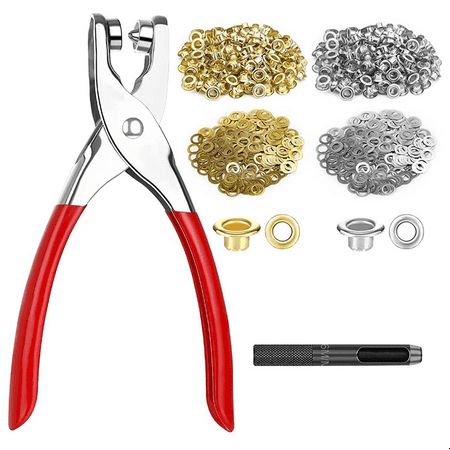

Vervmczn Grommet Kit with Eyelet Pliers 1/4 Inch Fabric Grommet Kit with Fabric Eyelets Grommets for Leather/Belt/Shoes