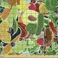 thumbnail image 2 of Ambesonne Garden Fabric by the Yard Upholstery, Exotic Farming Fruits Art, 3 Yards, Multicolor, 2 of 5