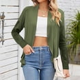 thumbnail image 4 of iHPH7 Cardigans pour Femmes Légers Cardigans d'Automne pour Femmes Tenues d'Automne pour Femmes Chandails à Manches Longues pour Femmes Cardigan Ample pour Femmes Cardigans Légers pour Femmes Vert P, 4 of 7