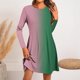 thumbnail image 1 of mfyjkho Vestidos casuales para mujer, Vestido tipo jersey estampado de manga corta y cuello redondo para mujer Vestidos de fiesta para mujer l, 1 of 5