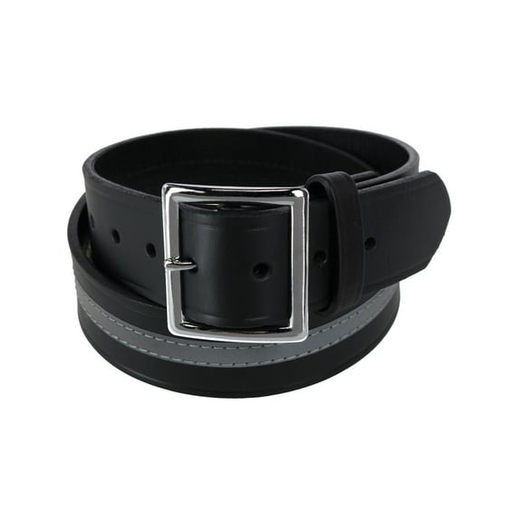Boston Leather Garrison Work Belt with Reflective Safety Stripe (Men)