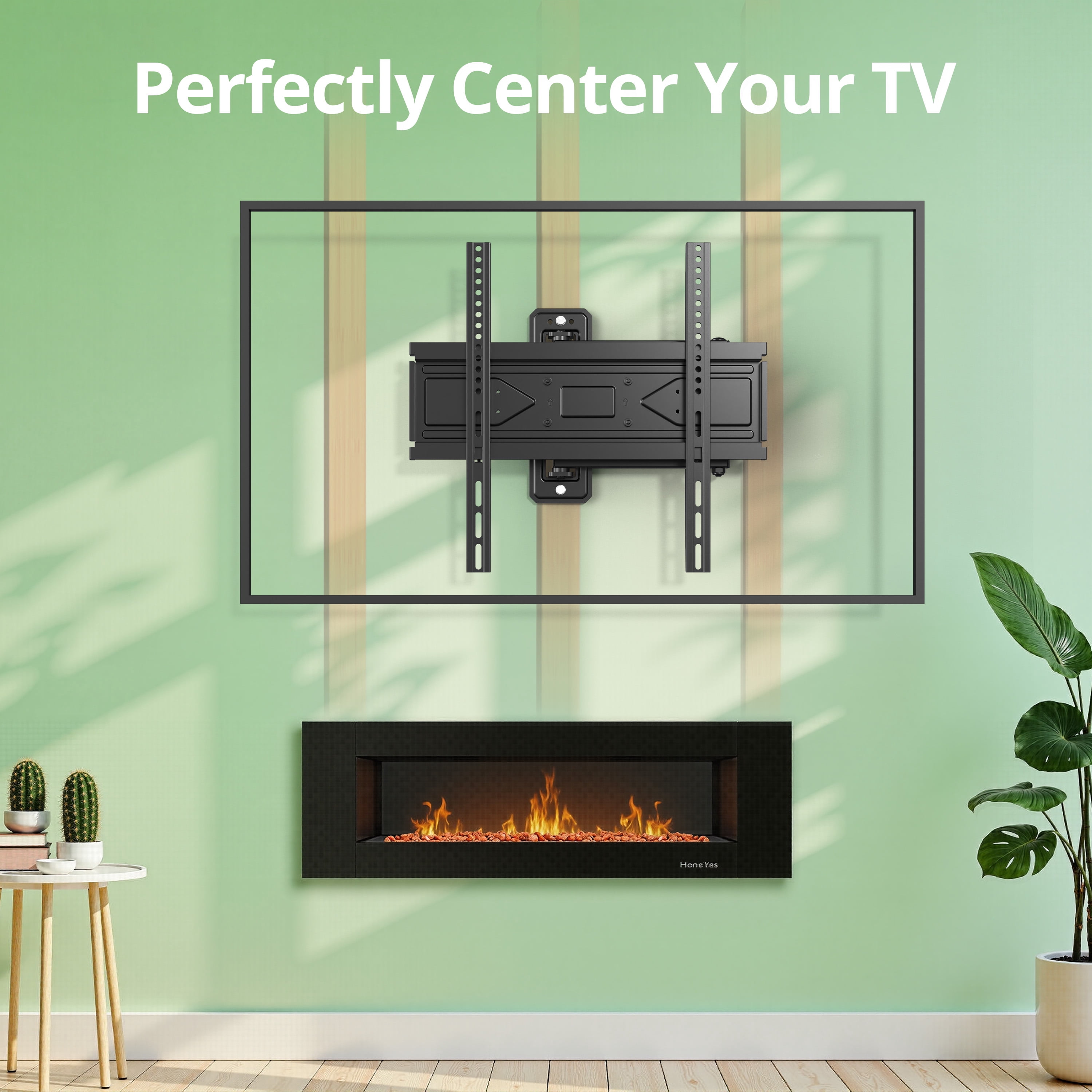 USX MOUNT Full Motion TV Wall Mount for 26-65 inch TVs Swivels Tilts Extension Rotation Holds up to 80lbs Max VESA 400x400mm, Fit 12" 16" 18" Wood Stud