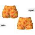 thumbnail image 5 of Lsque Fall Maple Leaves Pattern High Waisted Biker Shorts for Women-Tummy Control Fitness Athletic Workout Running Yoga Gym Shorts,Moisture-Wicking-Medium, 5 of 9