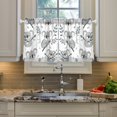 thumbnail image 6 of Koalas Leaves Gray Kitchen Curtains Half Tier Curtain 2 Rod Pockets Bathroom Bedroom Cupborad Living Room 27"x24", 6 of 8