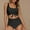 Black, variant on Women's One Piece Swimsuit Tummy Control Slimming Bathing Suit Cute Cutout Tie Knot Swimwear