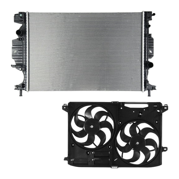 AutoShack Radiator Cooling Fan Assembly | Replacement for 2013-2016 Ford Fusion | 2-PC