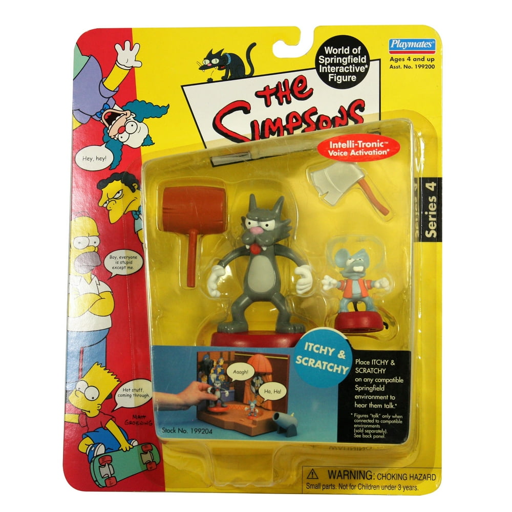 the simpsons itchy and scratchy figure set