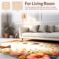 thumbnail image 2 of ODIKA 4'x6' Machine Washable Non-Slip Area Rug, Vibrant Garden for High Traffic Rug, Orange, 156130, 2 of 7