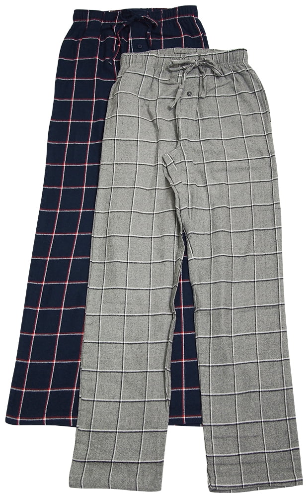 Hanes Men's and Big Men's Cotton Flannel Pajama Pants, 2-Pack