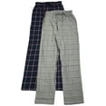 thumbnail image 4 of Hanes Men's and Big Men's Cotton Flannel Pajama Pants, 2-Pack, 4 of 4