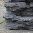 thumbnail image 6 of Northlight 24" Prelit LED 3-Tiered Stonelike Outdoor Patio Garden Water Fountain - Gray/Brown, 6 of 7