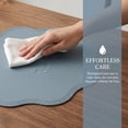 thumbnail image 4 of Unique Bargains Set of 6 Faux Leather Placemats for Kitchen Table Decor Blue 15"x15", 4 of 7