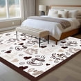 thumbnail image 4 of Non-Slip Rug Pad Rugs Watercolor Coffee Cup Bean Heart Rectangle Area Rugs 5x7Ft Soft Carpet Pads for Living Room Kids Room, Country Graffiti Style, 4 of 9