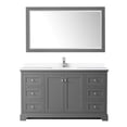 thumbnail image 3 of Wyndham Collection 60" Wood Single Bathroom Vanity in Dark Gray/Chrome, 3 of 7