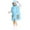 Blue, variant on Rain Coats Kids Girls Outdoor Wear With Inflatable Hood Raincoat Lightweight Comfortable Blue Rain Poncho 8-10 Years