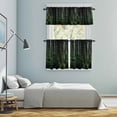 thumbnail image 5 of Green Forest Kitchen Curtains Sets for Windows 24 Inch Length, Mysterious Primitive Forest Pine Tree Rod Pocket Window Treatments Tier Curtains and Valances Set for Bedroom/Bathroom, 5 of 8