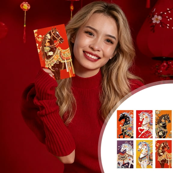 Year Of The Horse 2026, 3D Chinese New Year Red Envelopes, Lunar New Year Decorations Thickened 3D Red Bag, 2026 Spring Festival Festive Money Pocket
