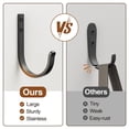 thumbnail image 2 of 5 Pack Towel Hooks, Stainless Steel Wall Hanger, Clutter-Free Hooks for Hanging Towels, Coats, Robes, Clothes, Hats & Bags, 22LB, Black, 2 of 6