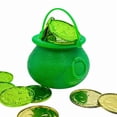 thumbnail image 6 of Tyidzon St Patricks Day Green Cauldron, Plastic Leprechaun Pot, Candy Kettle Bucket & Basket for St. Patricks Day, Mardi Gras, Halloween Party Decoration Supply Accessory, 6 of 7