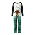 thumbnail image 2 of Christmas Pajamas for Family Long Sleeve Sunglasses Reindeer Print Tops + Pants Set Winter Sleepwear, 2 of 10