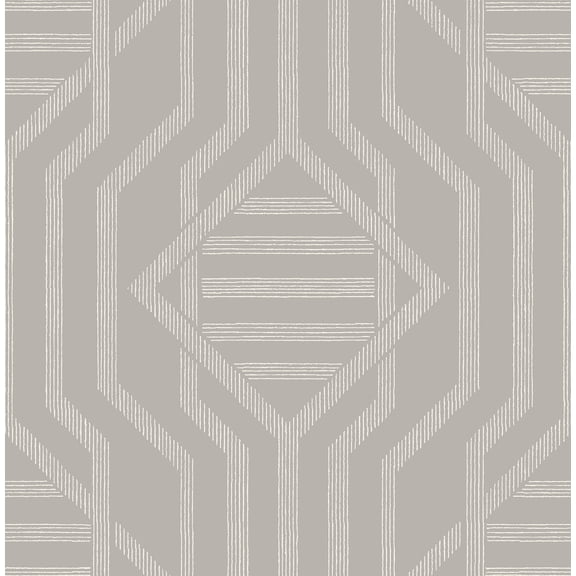 A-Street Prints Essex Light Grey Geometric Wallpaper