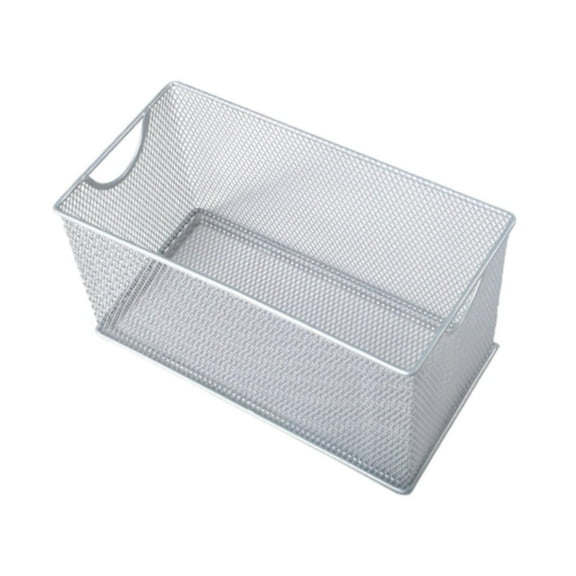Mornei CD Storage Box Organizing Container with Handles Multifunction Metal Mesh Basket