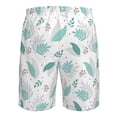 thumbnail image 6 of Naloa Leaf Print Green Men's Beach Shorts, Surfing shorts, Swim trunks, Quick Dry Swim Trunks for Surfing Beach Fun - Large, 6 of 9
