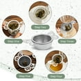 thumbnail image 5 of 2 Pcs Tea Strainers with Drip Bowl Stainless Steel Loose Leaf Tea Filter with Flower Handle Reusable Fine Mesh Tea Interval Diffuser for Loose Leaf Coffee Herbal Spice(Silver), 5 of 7