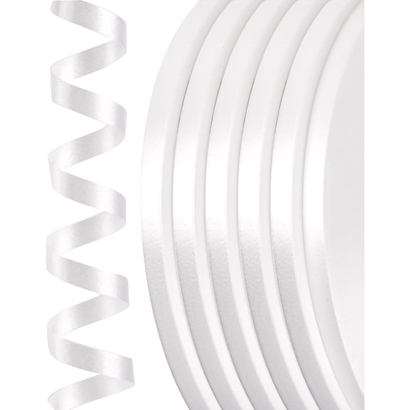 White Ribbon - Curling Ribbon for Balloons, Balloon String, Crafting, Wedding, Florist