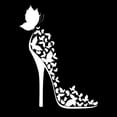 thumbnail image 2 of SPRING PARK Reflective Car Vehicle Side Window Door Butterfly High Heels Decor Sticker Decal, 2 of 5