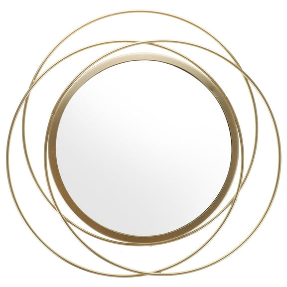 OUNONA  Mirror for Wall Vintage Mirrors Rounded Decor Living Room Circular Office Golden