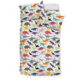 thumbnail image 1 of Juego de cama con estampado de dinosaurios de colores, 1 of 5