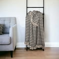 thumbnail image 2 of Black and Beige Striped Woven Handloom Throw Blanket, 2 of 5