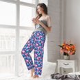thumbnail image 3 of Fotbe Blue Flower Skull Women's Pajama Pants,Sleepwear Pants,Pj Bottoms Drawstring And Pockets-XX-Large, 3 of 7