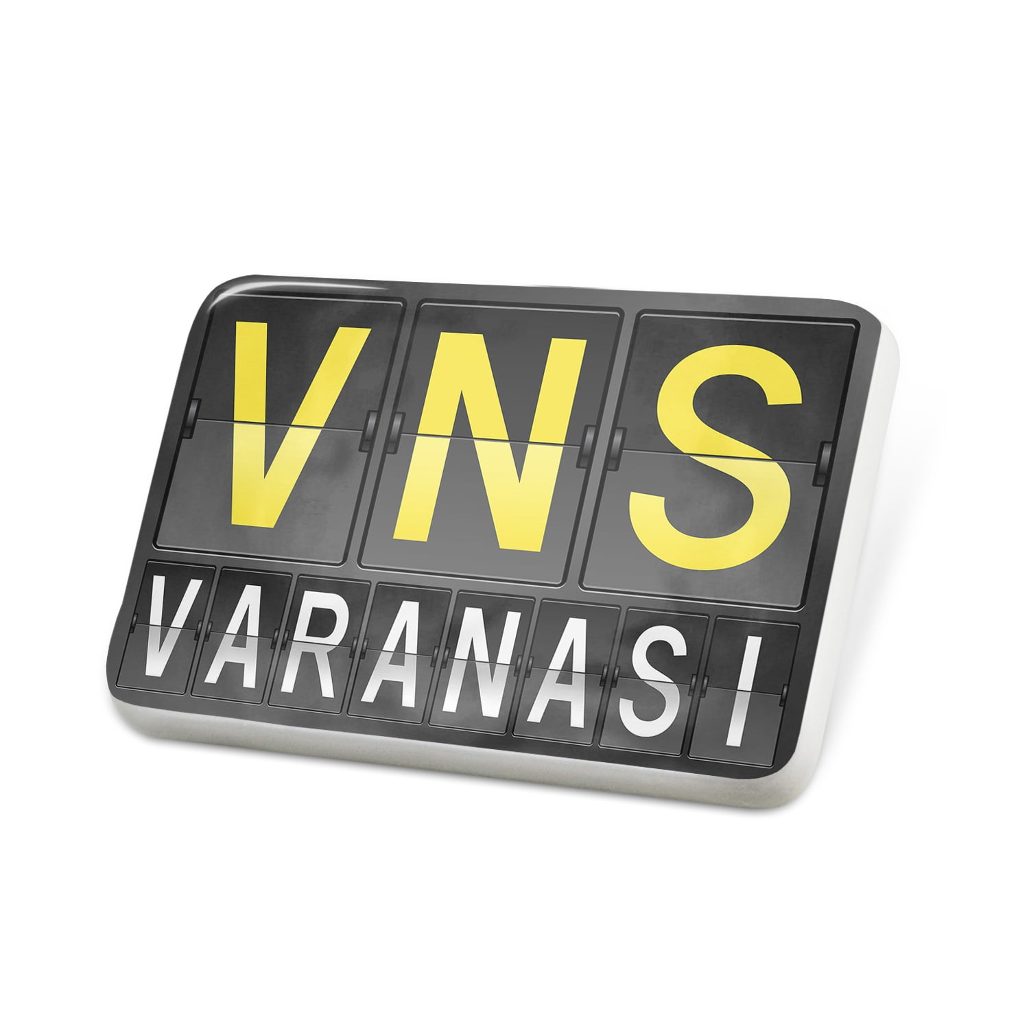 porcelein-pin-vns-airport-code-for-varanasi-lapel-badge-neonblond