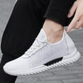 thumbnail image 2 of Men Sweat-Free Casual Walking Shoes, summer ventilated mesh sports sneakers with cool feeling. Cushioned footbed effectively relieves foot fatigue after long walking., 2 of 5