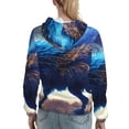 thumbnail image 7 of Kdxio Moonlit Blue Wolf Print Womens Oversized Hoodies Sweatshirts Hooded Pullover Tops Sweaters Casual-XX-Large, 7 of 7