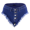 thumbnail image 6 of Women's Sexy High Waisted Stretch Mini Denim Shorts Hot Pants, 6 of 7